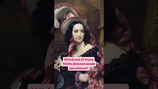 Which 1820s dress would you choose 💃 19th century fashion  fashion history shorts [upl. by Atekan703]