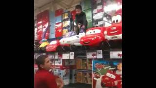 Crazy Kid at Toys R Us ToysRUs [upl. by Htebzil425]