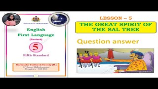 lesson 5 the great spirit of the sal tree question answer [upl. by Nitnilc]