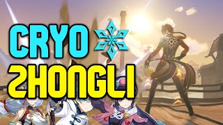 CRYO ZHONGLI DENEDİK  Genshin Impact Türkçe [upl. by Olly]