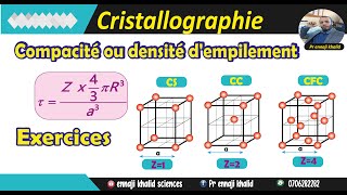 Compacité ou densité dempilement  exercices [upl. by Ynaffat]