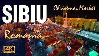 Sibiu Christmas Market walking tour December 2022 Romania [upl. by Sevein]