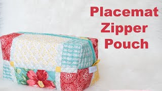 Create a zipper pouch from placemat [upl. by Magee289]