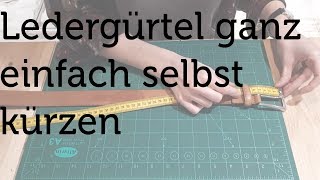 So kannst du deinen Ledergürtel selbst kürzen  DIY [upl. by Alenas]