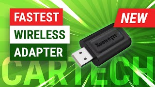 Fastest Wireless 2in1 Adapter in 2024  Sunweyer Wireless CarPlay amp Android Auto Dongle Review [upl. by Raybourne]