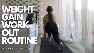 HOW TO GAIN WEIGHT THE HEALTH WAY  Full body weight gain exercise at home [upl. by Nadual]