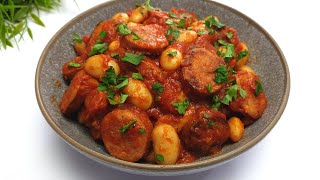 How to make Butter Bean and Chorizo Stew  Chorizo Stew Recipes [upl. by Elohcim540]