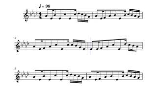 Kirameki  Wacci Your Lie in April ED for Trumpet in Bb Sheetmusic on Musescore With Music [upl. by Nivle]