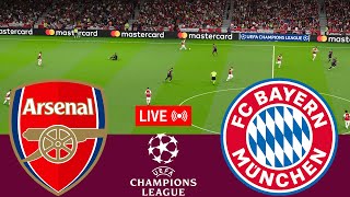 LIVE Arsenal vs Bayern Munchen UEFA Champions League 2324 Full MatchVideoGame Simulation PES 21 [upl. by Sukramaj]