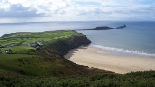 Worms Head amp Rhossili Bay Walk Scenery  Gower Peninsula Walks  Tour Wales Walking Holidays UK [upl. by Aubyn317]