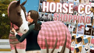 Horse CC Shopping Spree Tack Mods Clothes  The Sims 4 [upl. by Neelyk]