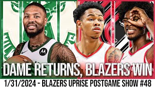 Portland Trail Blazers vs Milwaukee Bucks Recap  Blazers Uprise Postgame Show [upl. by Atiuqcaj]