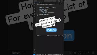 How to Filter a List of Numbers in Python python programming coding [upl. by Weinhardt]