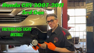 Honda CRV 20072010 3rd Gen Factory Fog Light INSTALL [upl. by Aivalf]