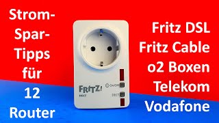 StromSparTipps 5x Fritzbox 2x o2 2x Telekom 3x Vodafone  RouterStromverbrauchVergleich [upl. by Buiron]