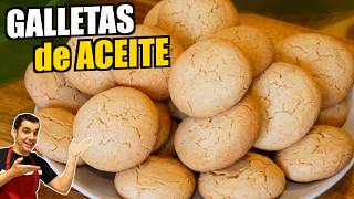 GALLETAS de ACEITE 😍😋 MUY fáciles y deliciosas  Receta  990 [upl. by Osher]