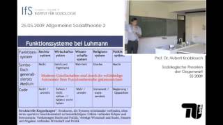 V6 Allgemeine Sozialtheorie II Systemtheorie Hubert Knoblauch [upl. by Airdnaz]