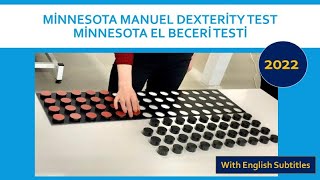 The Minnesota Manual Dexterity Test Latest Video  Minnesota El Beceri Testi Güncel Video [upl. by Dunham]