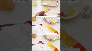 himi gouache tubes  gouache paints  paint swatches  paint asmr gouache himimiyagouache asmr [upl. by Ida346]