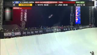 Ayumu Hirano wins silver in Snowboard SuperPipe finals  X Games [upl. by Nakasuji]