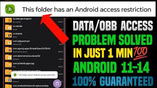 Obbdata folder access restriction  this folder has android access restriction Zarchiver [upl. by Snoddy193]