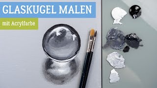 Glaskugel malen mit Acrylfarbe  Schritt für Schritt erklärt [upl. by Ecerahc480]