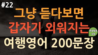 ch22 쉬운생활영어 200문장 억지로 외우지 마세요  쉽고 짧은 실생활 기초영어  이동 시 틀어 놓기만 하세요  외국여행  필수영어회화  3회 반복  한글발음포함 [upl. by Anuayek]