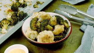 The Easiest Roasted Broccoli and Cauliflower  Air Fryer or Oven Options [upl. by Ettevol]