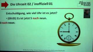 121 Deutsch lernen A1 Die Uhrzeit 02 inoffziell01 [upl. by Nnyllatsyrc]