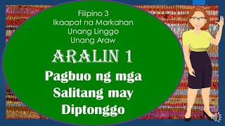 Filipino 3 Yunit IV Pagbubuo ng mga Salitang Diptonggo [upl. by Eward]