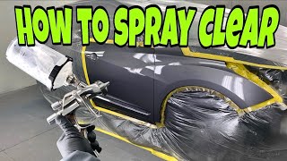 Car Painting How to Spray Clearcoat [upl. by Lewak660]