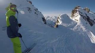 Courchevel piste verte  chute  go pro 5 black [upl. by Antoinetta]