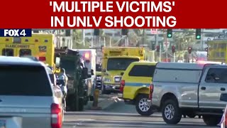 UNLV Shooting Active shooter suspect dead multiple victims reported [upl. by Aisorbma]