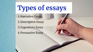 Types of Essays  Narrative Descriptive Expository and Persuasive Essays Explained in Urdu Hindi [upl. by Acinyt392]