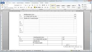 Criando Sumários usando Tabelas  Word 2010 [upl. by Rundgren]