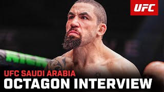 Robert Whittaker Octagon Interview  UFC Saudi Arabia [upl. by Ocimad797]