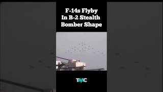 When F14 Flyby in B2 Spirit Shape shorts military [upl. by Featherstone130]