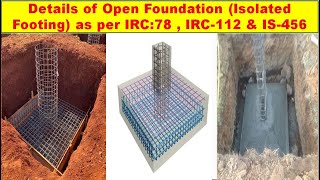 Details of Open Foundation Footing Complete Details Step by Step As per IS456 IRC78 amp IRC 112 [upl. by Missie]