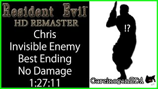 Resident Evil HD Remaster PC Invisible Enemy No Damage No Save  Chris Best Ending [upl. by Edin538]