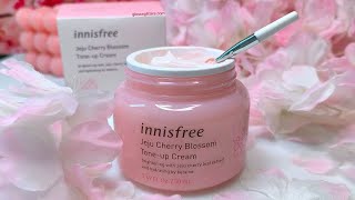 Innisfree Jeju Cherry Blossom Tone Up Cream Review [upl. by Ifill736]