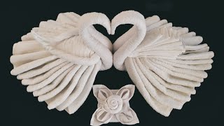 TOWEL ART KISSING SWAN  TOWEL FOLDING [upl. by Marcellus]