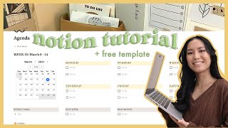 how to use notion 💻💡 notion setup tutorial  free template [upl. by Evadnee]