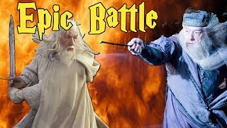 Epic Battle Dumbledore vs Gandalf Harry Potter gegen Der Herr der Ringe GermanDeutsch [upl. by Nelak]