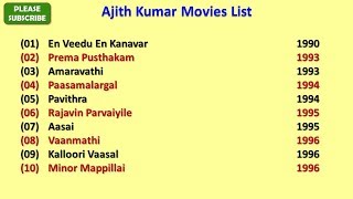 Ajith Kumar Movies List [upl. by Clair]