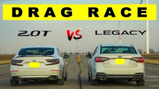 2022 Subaru Legacy GT vs Honda Accord 2 0T someone gets lessoned Drag and Roll Race [upl. by Nalid820]