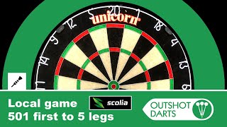 501 Darts Match outshotdarts vs GiK first to 5 Legs Scolia Home Darts Scoring System scoliadarts [upl. by Leonora975]