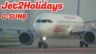 Jet2 Holidays  GSUNB  Airbus A321251NX Line Up And Takeoff Runway 23L At Manchester Airport EGCC [upl. by Fernando]