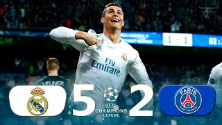 Real Madrid vs PSG 52 agg UCL 20172018  Round of 16  12 Leg  All Goals amp Highlights [upl. by Matti]