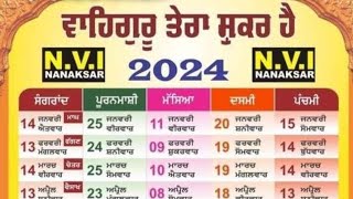 nanakshahi calendar 2024 masya punya sangrad panchmi dashmi date month desi mahiny de hisab naal [upl. by Klinger78]