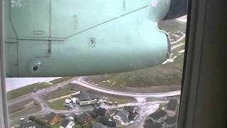 Wideroe turbulent landing in Hammerfest Norway [upl. by Anelis]